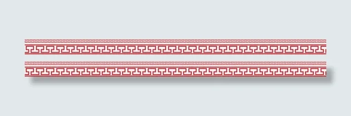 中国年古代回纹边框中国红免抠