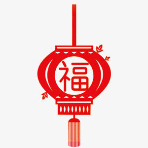剪纸灯笼免抠