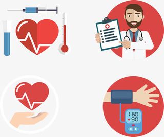 矢量手绘心脏免抠