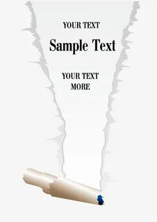 矢量撕裂纸张免抠