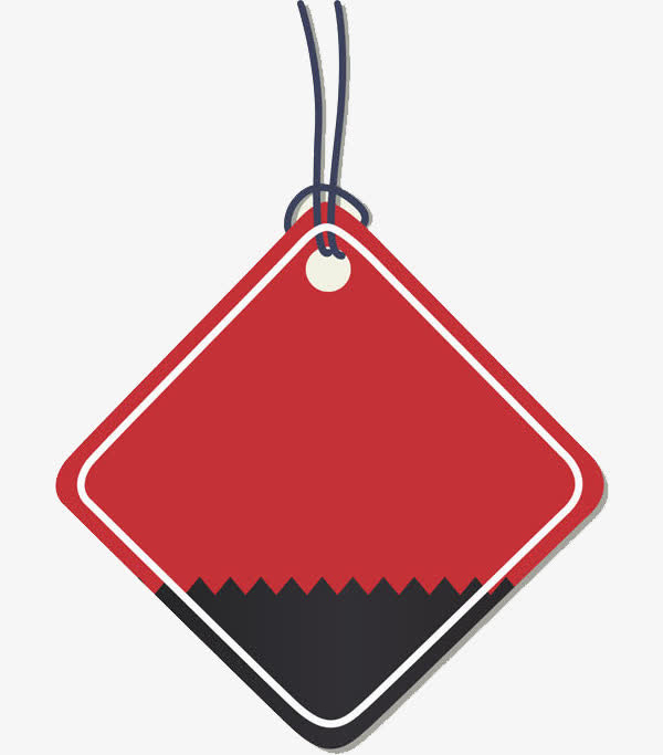 红色吊牌免抠