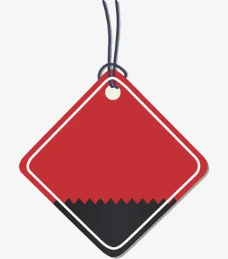 红色吊牌免抠