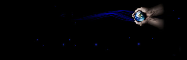 黑色蓝色星球地球背景banner