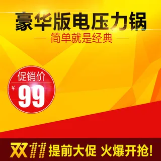 豪华电压力锅双十一促销主图高清