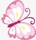 扁平手绘飞舞的花蝴蝶免抠