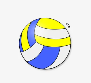 运动排球卡通图片免抠
