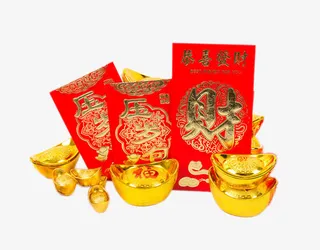 高清新年大红包免抠