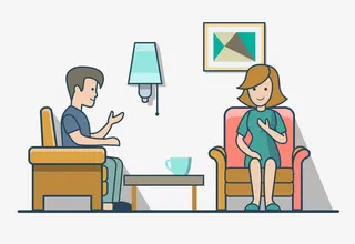 父母交谈的生活场景免抠