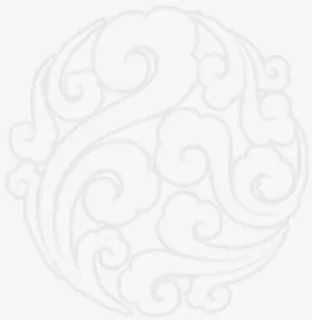 中国风黑色线条花纹免抠