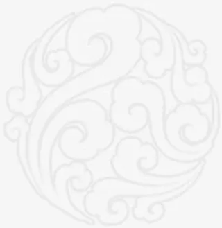 中国风黑色线条花纹免抠