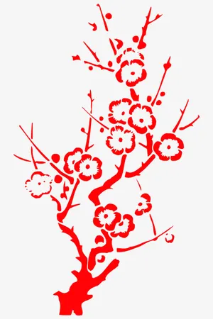 春节 元素 梅花 图案免抠