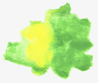 绿色水彩效果免抠