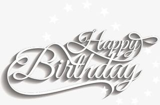 矢量手绘生日快乐艺术字免抠字体元素