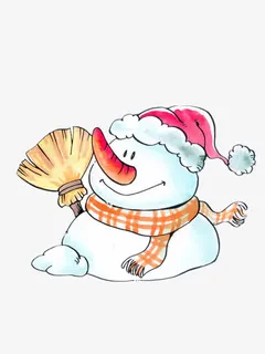 可爱雪人免抠