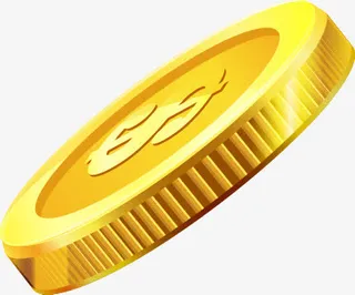高清摄影卡通手绘金币免抠