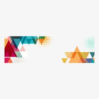 时尚抽象几何渐变立体块免抠