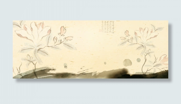 复古风莲花背景