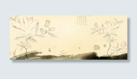 复古风莲花背景