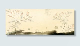 复古风莲花背景