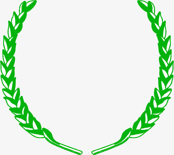 绿色花环外框免抠