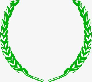 绿色花环外框免抠