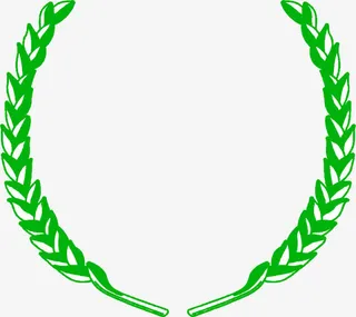 绿色花环外框免抠