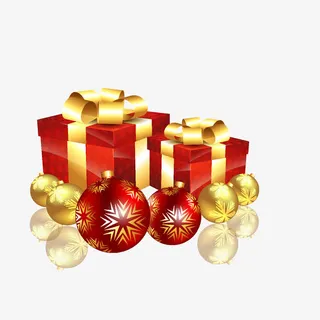 红金色包装盒子免抠