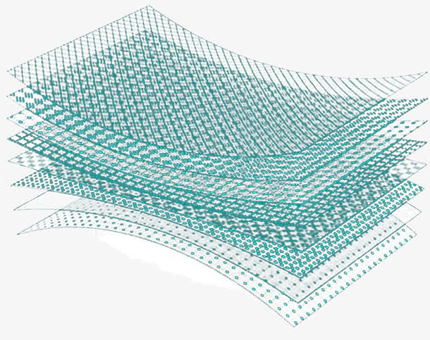 现代蓝色科技纳米分子材料免抠