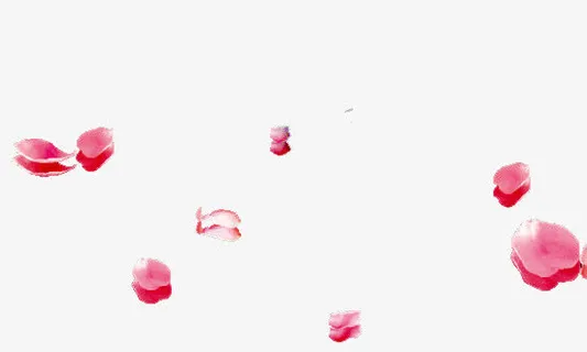 飘浮的玫瑰花瓣免抠