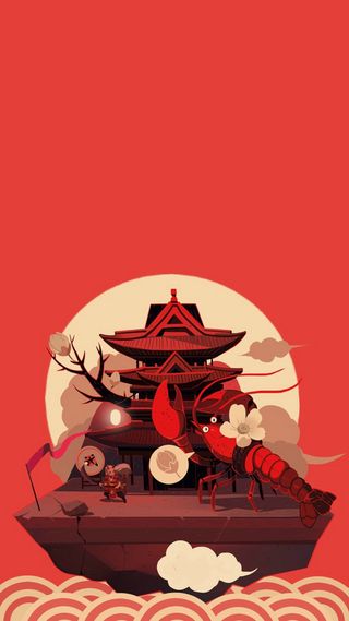 新春扁平喜庆红色背景高清