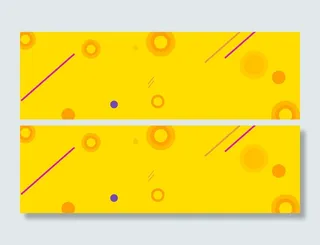 黄色简约服装斜线圆圈banner背景高清