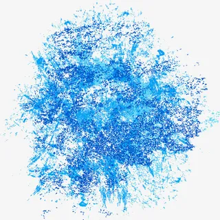 蓝色泼墨免抠