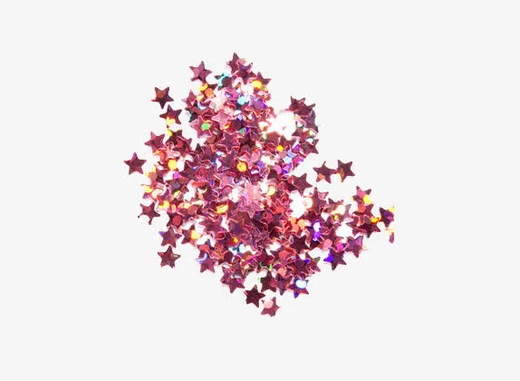 粉色星星亮片免抠