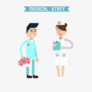 男医生和女护士高清免扣素材免抠