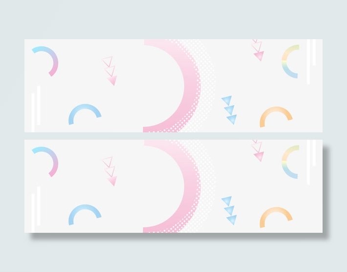 彩色几何箭头免抠