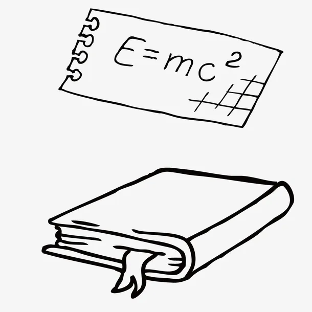 手绘学习用品免抠