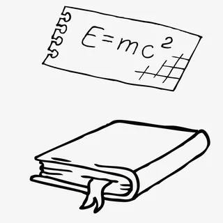 手绘学习用品免抠