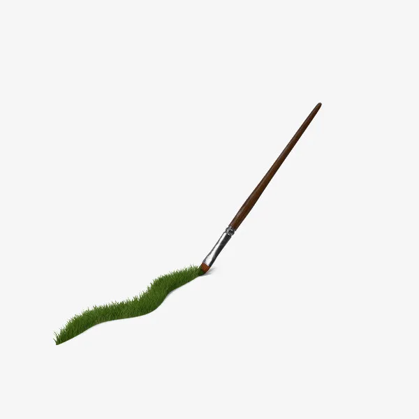 用笔刷画草地免抠