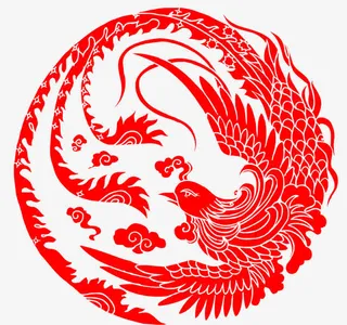 凤凰剪纸免抠素材免抠