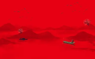 红色古风背景高清