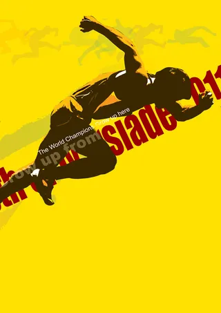 简约大气手绘奔跑广告高清