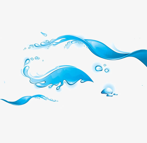 喷洒的水纹免抠