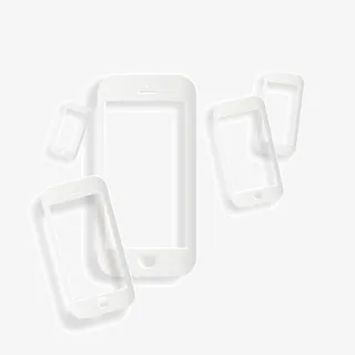 苹果手机边框 白色 描边投影免抠