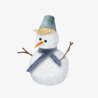 实物可爱玩具小雪人玩偶免抠