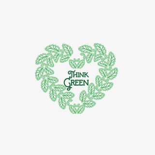 小清新绿色树叶LOGO免抠