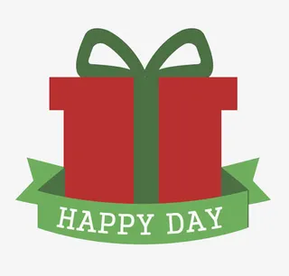 手绘圣诞礼物促销标签免抠