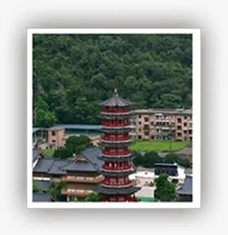 乡村宝塔建筑旅游风光免抠