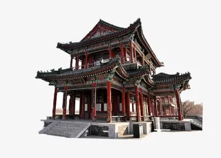 颐和园内的小亭免抠