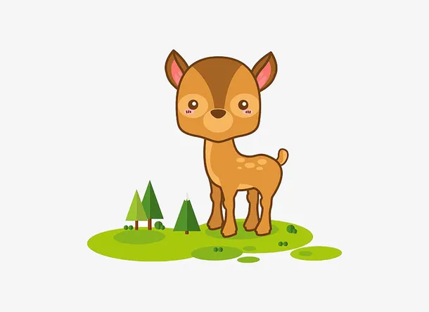 小鹿宝宝注视免抠