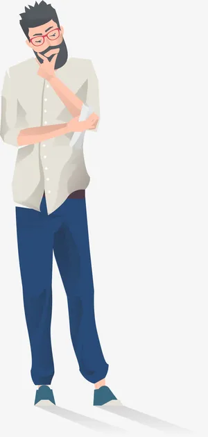 人物插画文艺范男人免抠 人物插画文艺范男人免抠